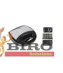 Sandwich Maker BROCK SSM 2004 SS, 750W – 3 în 1: sandwich, gofre, nuci – Plăci 23,5 x 13 cm